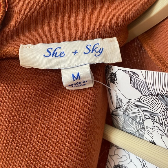 She & Sky Burnt Orange Dress - Picture 5 of 6